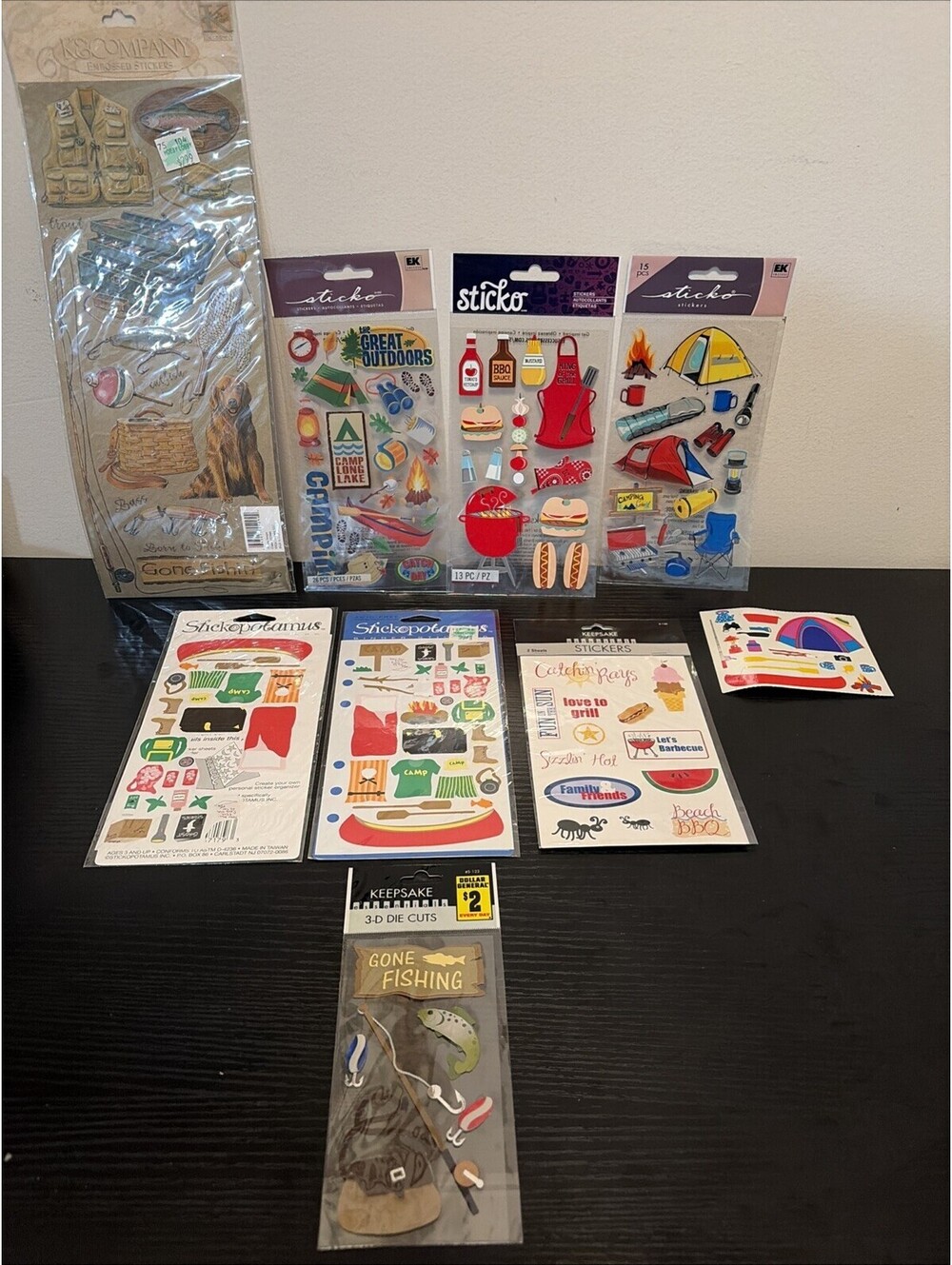 Lot Of Camping Stickers Most Unopened